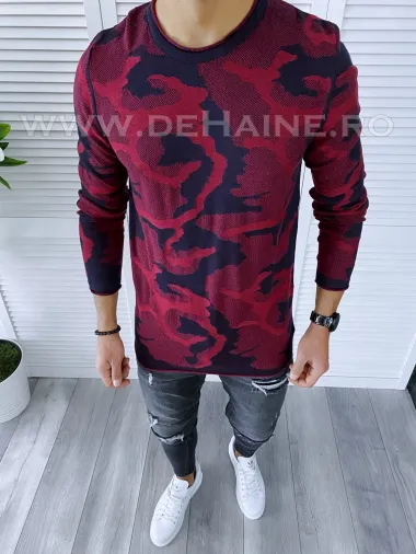 Bluza barbati grena slim fit T3705 1-6/X8-5